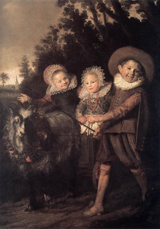 HALS, Frans Three Children with a Goat Cart China oil painting art